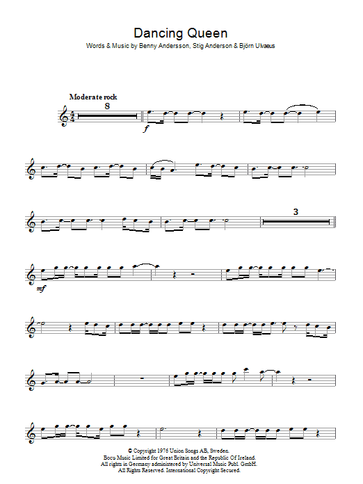 ABBA Dancing Queen Sheet Music