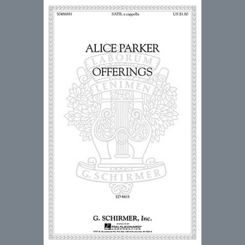 Easily Download Alice Parker Printable PDF piano music notes, guitar tabs for SATB Choir. Transpose or transcribe this score in no time - Learn how to play song progression.
