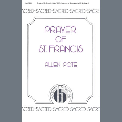 Easily Download Allen Pote Printable PDF piano music notes, guitar tabs for SATB Choir. Transpose or transcribe this score in no time - Learn how to play song progression.