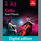 Antonio Vivaldi 'Allegro (Grade 4, A3, from the ABRSM Cello Syllabus from 2024)'