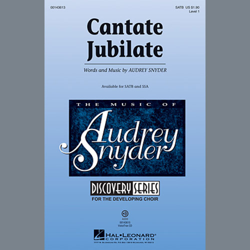 Easily Download Audrey Snyder Printable PDF piano music notes, guitar tabs for SSA Choir. Transpose or transcribe this score in no time - Learn how to play song progression.