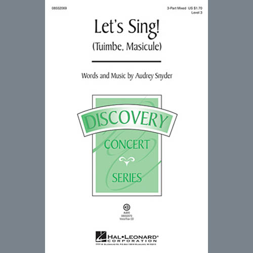 Easily Download Audrey Snyder Printable PDF piano music notes, guitar tabs for 3-Part Mixed Choir. Transpose or transcribe this score in no time - Learn how to play song progression.