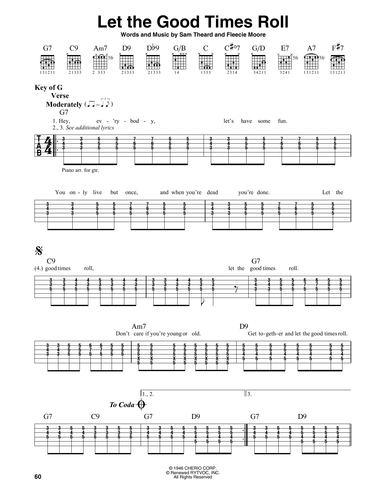 B.B. King Let The Good Times Roll Sheet Music