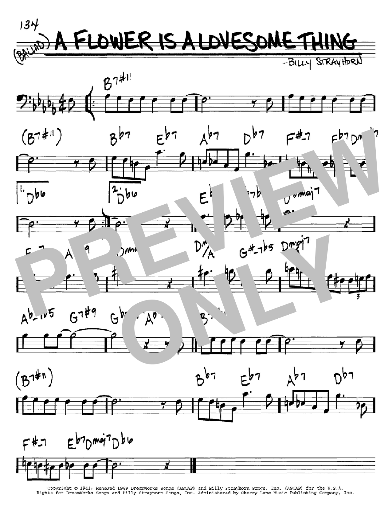Billy Strayhorn A Flower Is A Lovesome Thing Sheet Music