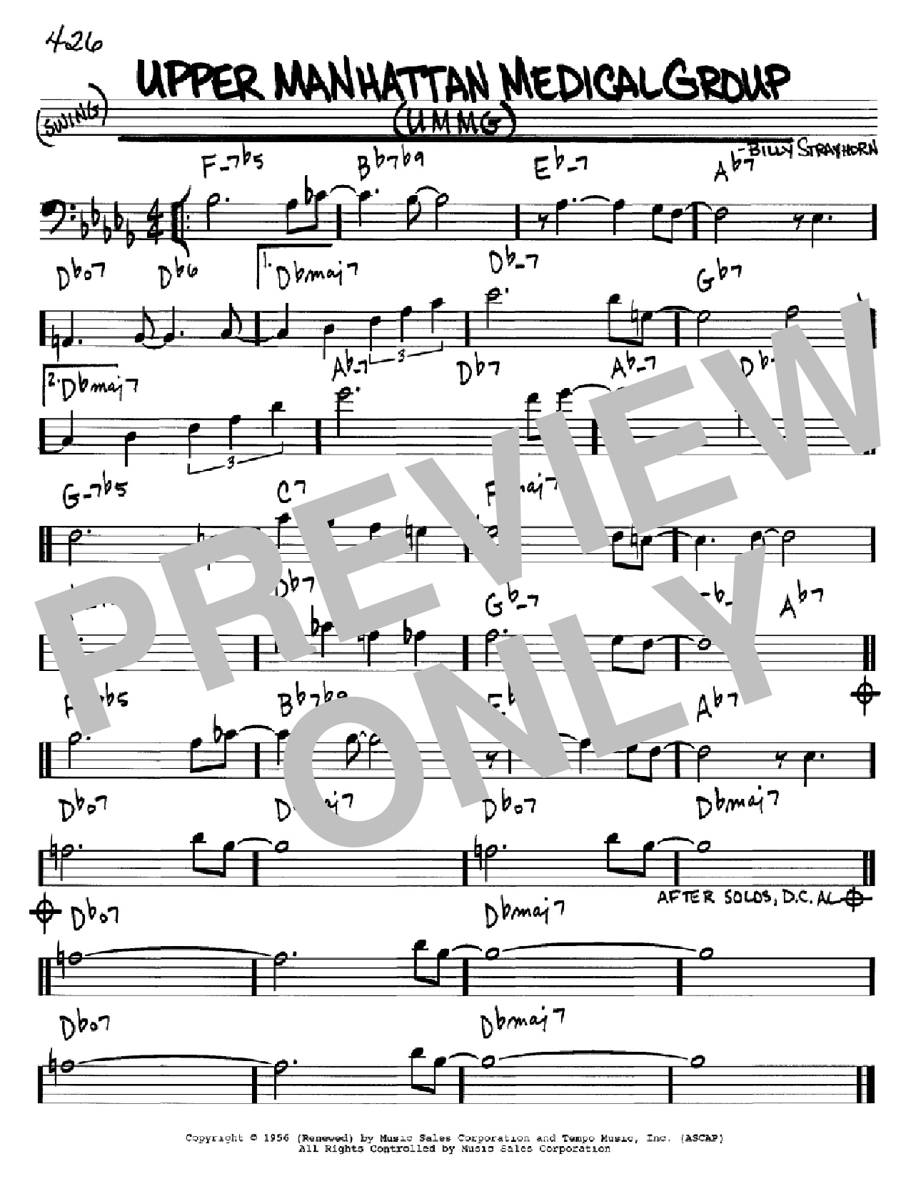 Billy Strayhorn Upper Manhattan Medical Group (UMMG) Sheet Music