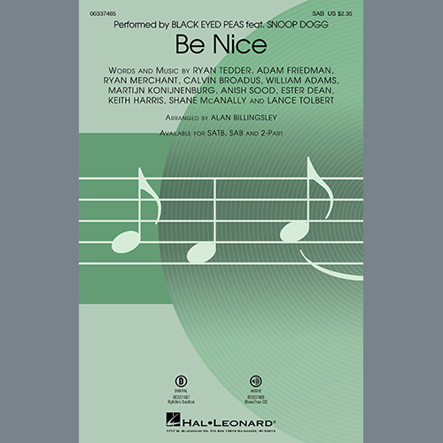Easily Download Black Eyed Peas Printable PDF piano music notes, guitar tabs for SAB Choir. Transpose or transcribe this score in no time - Learn how to play song progression.