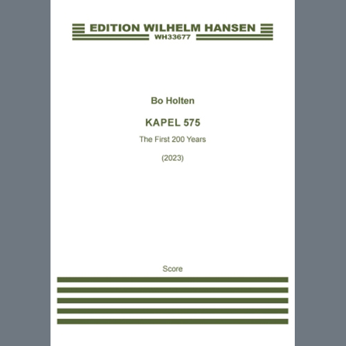 Easily Download Bo Holten Printable PDF piano music notes, guitar tabs for Brass Ensemble. Transpose or transcribe this score in no time - Learn how to play song progression.