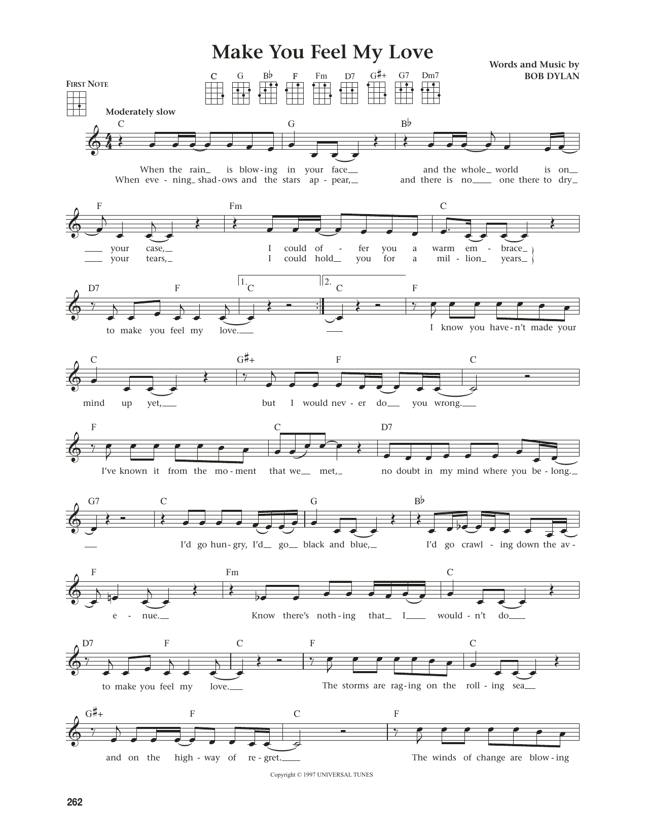 Bob Dylan Make You Feel My Love (from The Daily Ukulele) (arr. Jim Beloff) Sheet Music