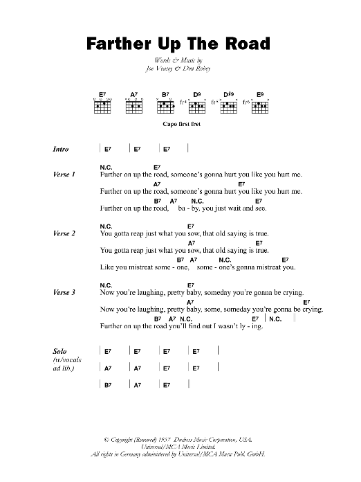 Bobby 'Blue' Bland Farther Up The Road Sheet Music