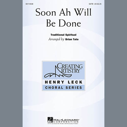 Easily Download Brian Tate Printable PDF piano music notes, guitar tabs for SATB Choir. Transpose or transcribe this score in no time - Learn how to play song progression.