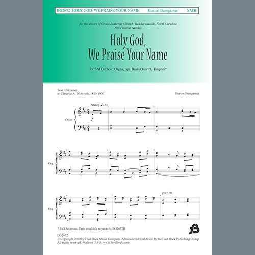 Easily Download Burton Bumgarner Printable PDF piano music notes, guitar tabs for SATB Choir. Transpose or transcribe this score in no time - Learn how to play song progression.