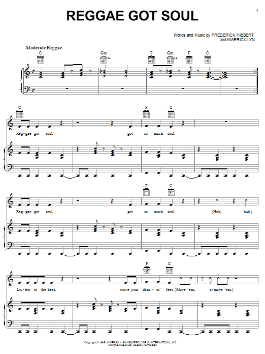311 Reggae Got Soul Sheet Music