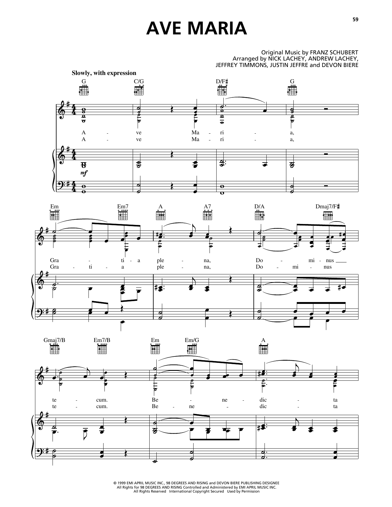 98º Ave Maria Sheet Music