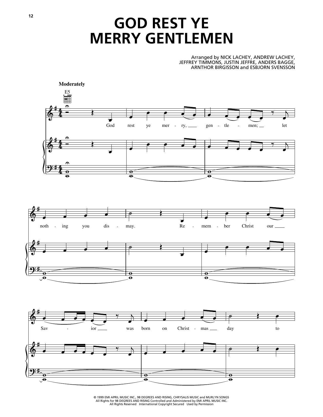 98º God Rest Ye Merry Gentlemen Sheet Music