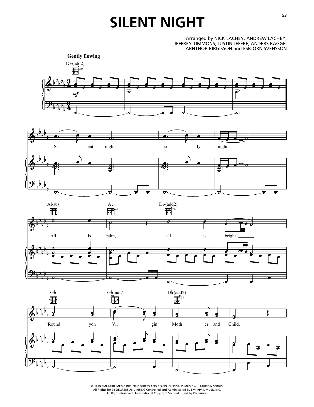 98º Silent Night Sheet Music