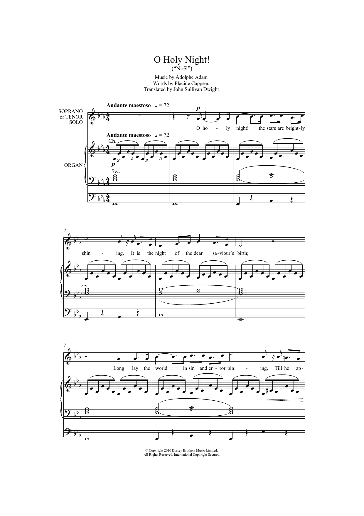 Adolphe Adam O Holy Night (arr. John E. West) Sheet Music