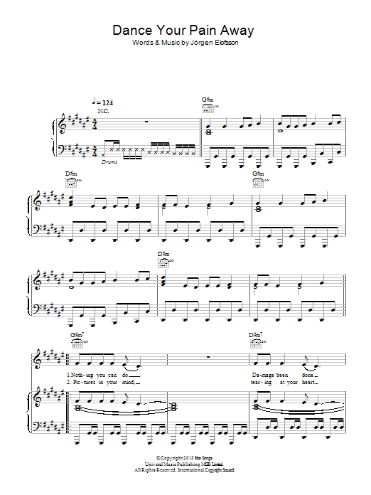 Agnetha Faltskog Dance Your Pain Away Sheet Music