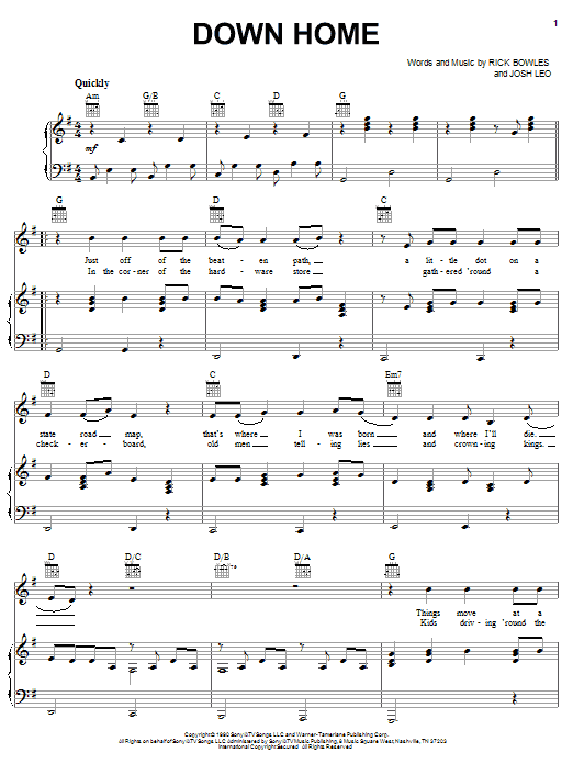 Alabama Down Home Sheet Music