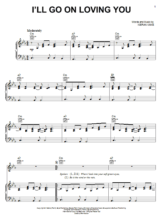 Alan Jackson I'll Go On Loving You Sheet Music