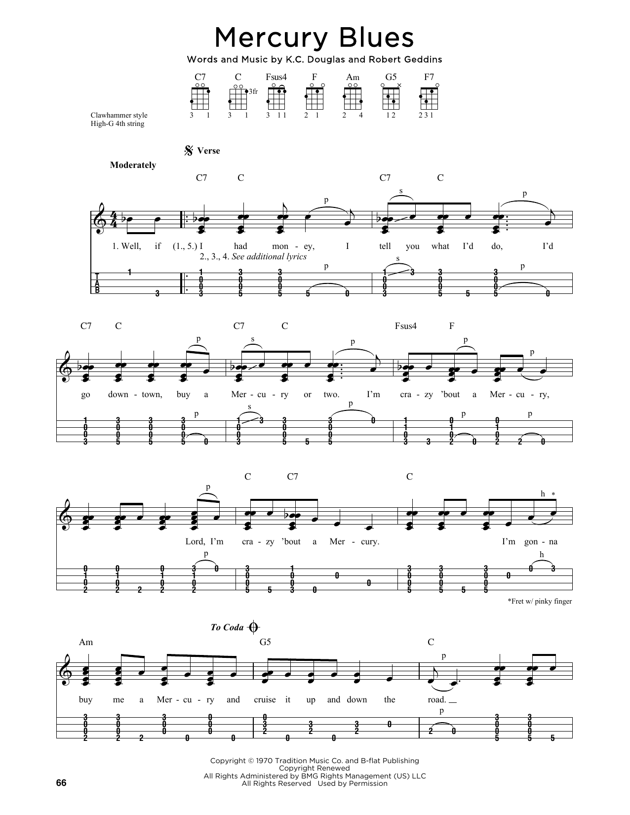 Alan Jackson Mercury Blues (arr. Jim Schustedt) Sheet Music