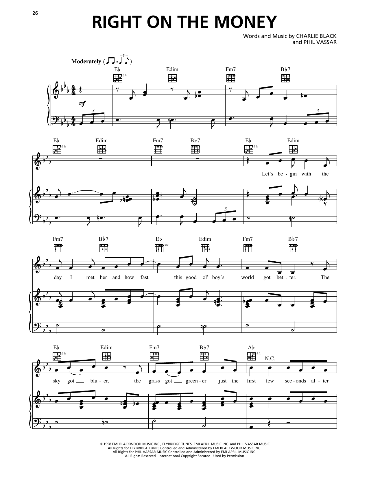 Alan Jackson Right On The Money Sheet Music