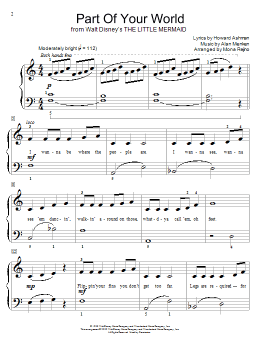 Alan Menken & Howard Ashman Part Of Your World (from The Little Mermaid) (arr. Mona Rejino) Sheet Music