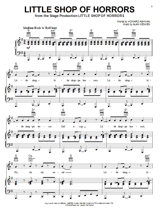 Alan Menken Little Shop Of Horrors (from Little Shop of Horrors) Sheet Music