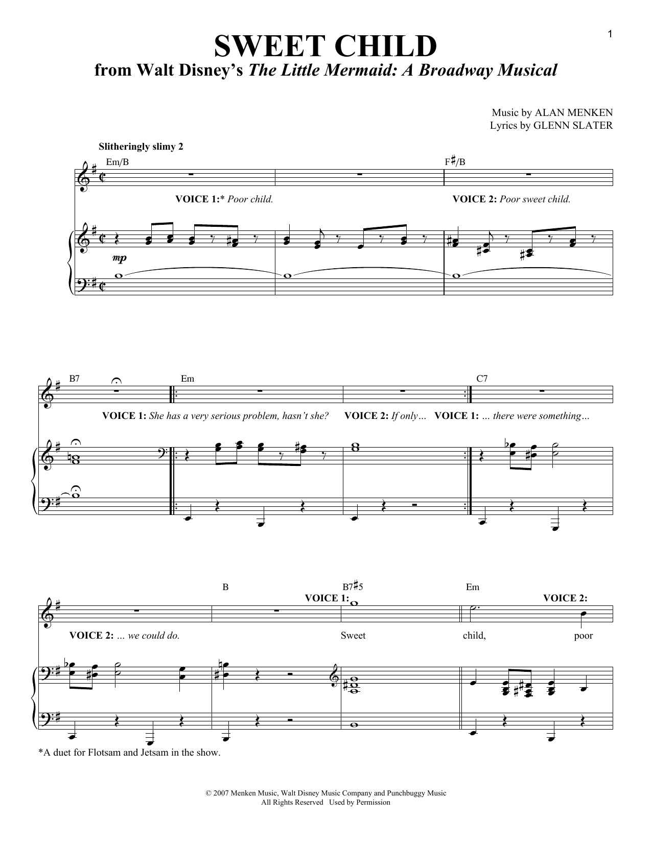 Alan Menken Sweet Child Sheet Music