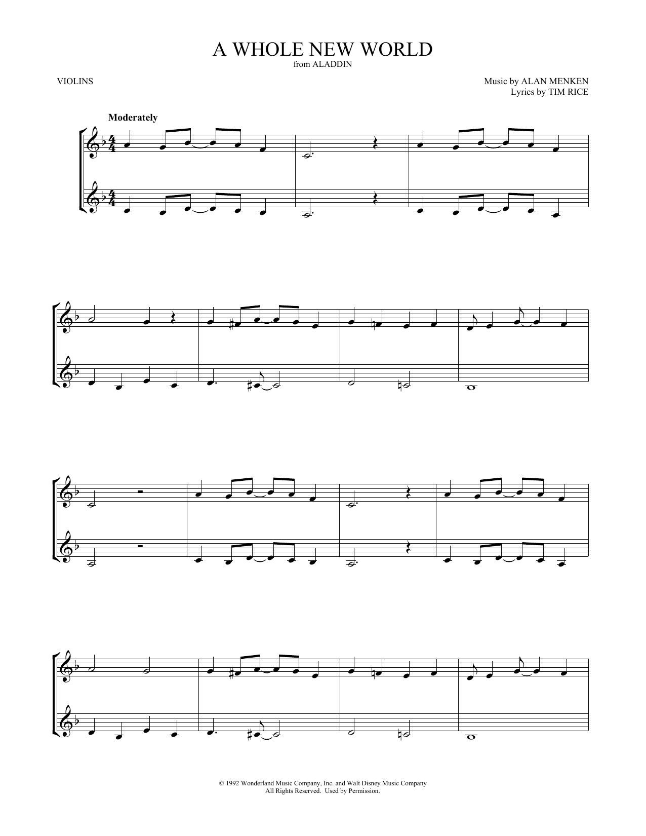 Alan Menken & Tim Rice A Whole New World (from Aladdin) (arr. Mark Phillips) Sheet Music
