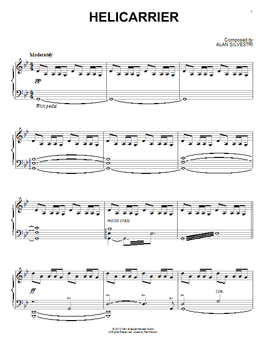 Alan Silvestri Helicarrier (from The Avengers) Sheet Music