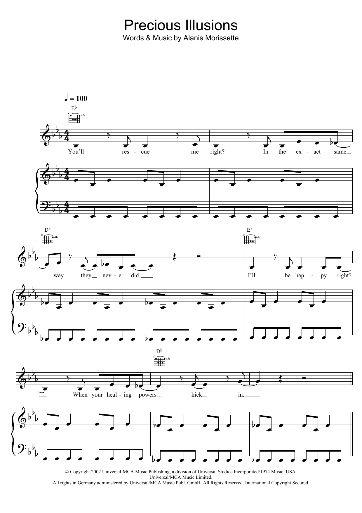 Alanis Morissette Precious Illusions Sheet Music