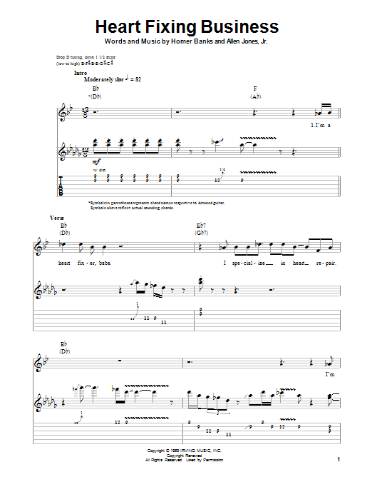 Albert King Heart Fixing Business Sheet Music
