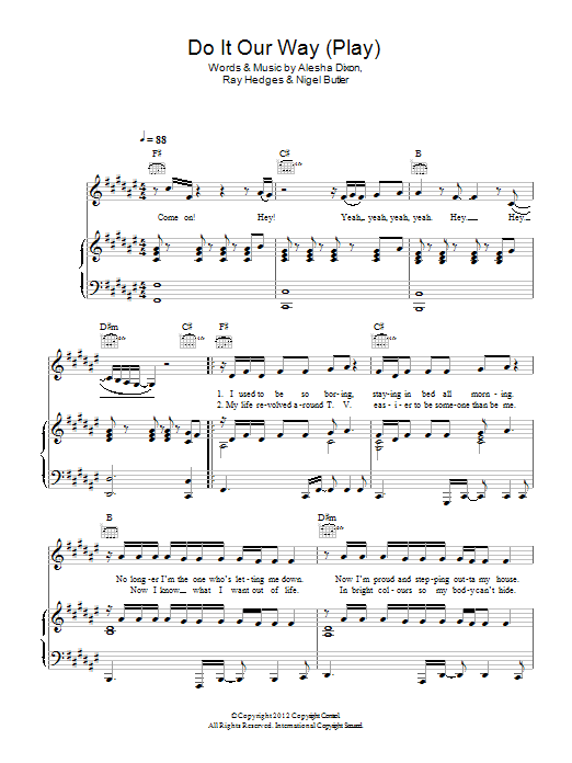 Alesha Dixon Do It Our Way (Play) Sheet Music