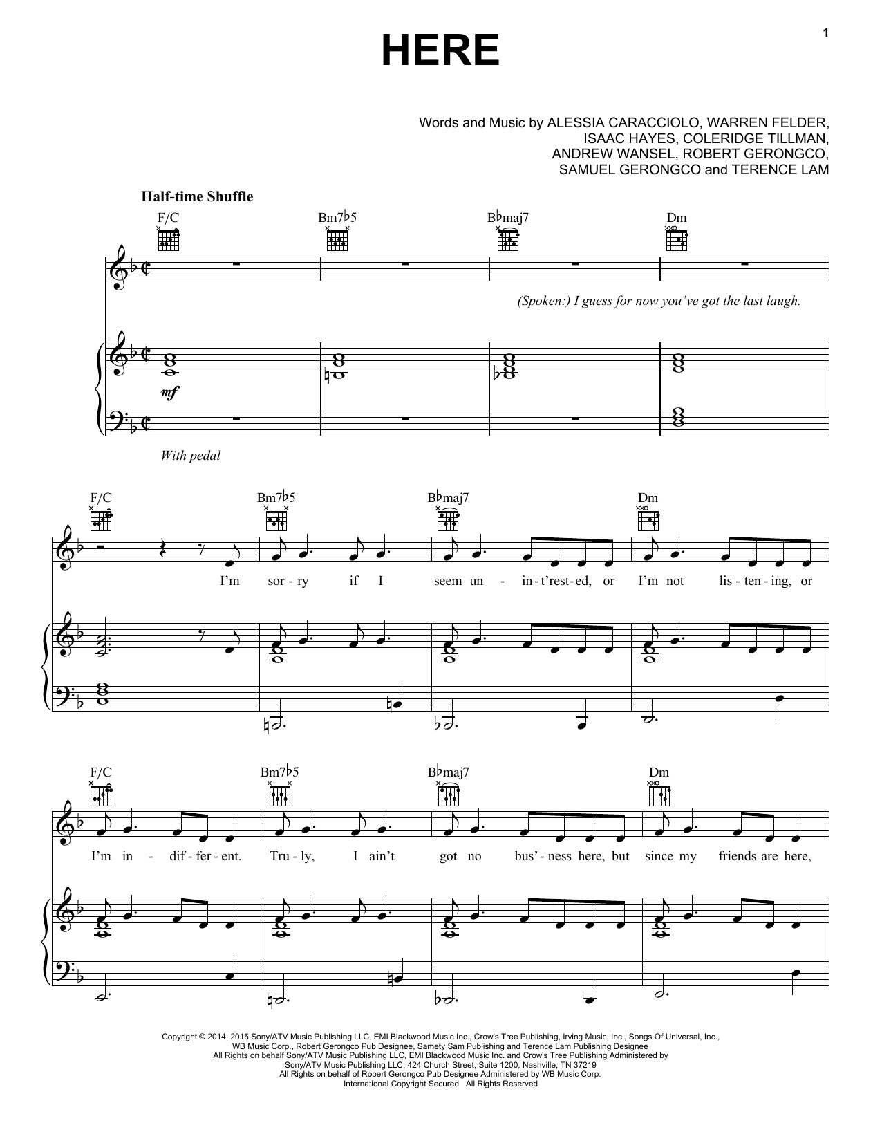 Alessia Cara Here Sheet Music
