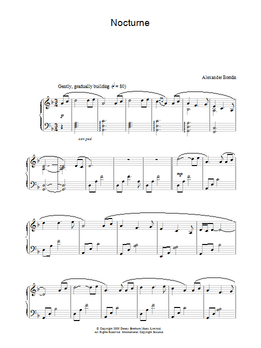 Alexander Borodin Nocturne Sheet Music