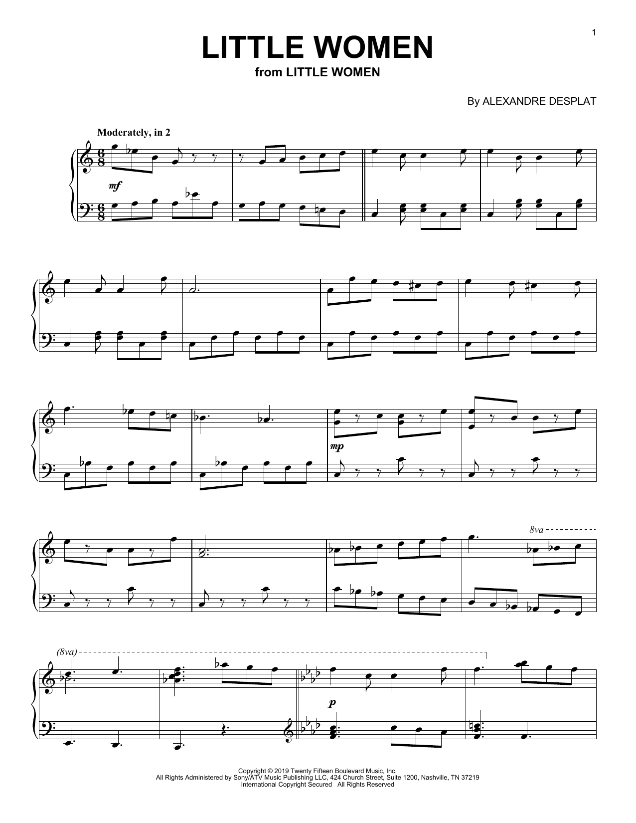 Alexandre Desplat Little Women (from the Motion Picture Little Women) Sheet Music