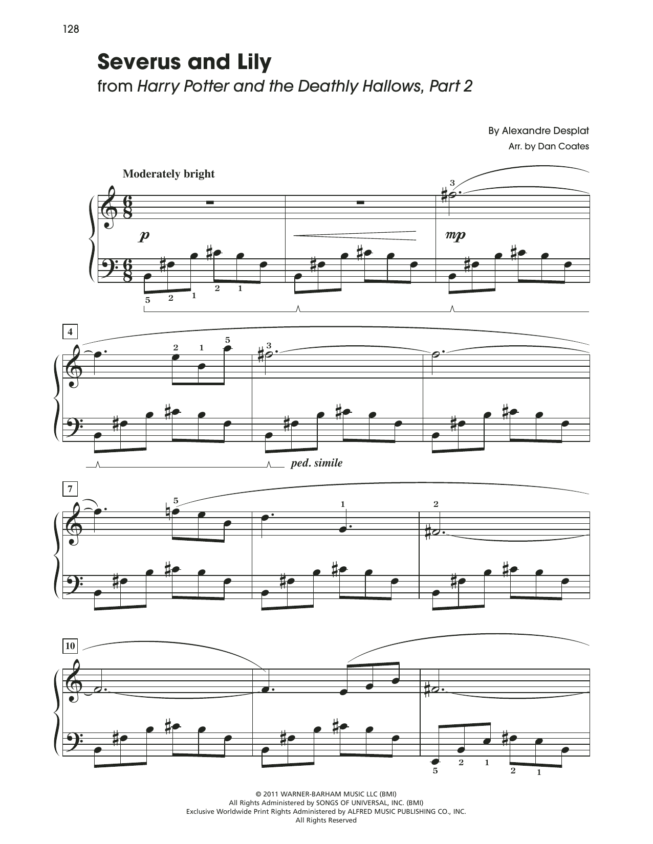 Alexandre Desplat Severus And Lily (from Harry Potter) Sheet Music