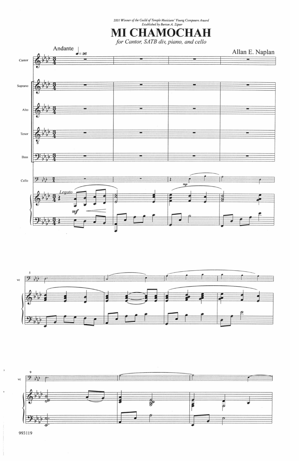 Allan Naplan Mi Chamochah (Who Is Like You) Sheet Music