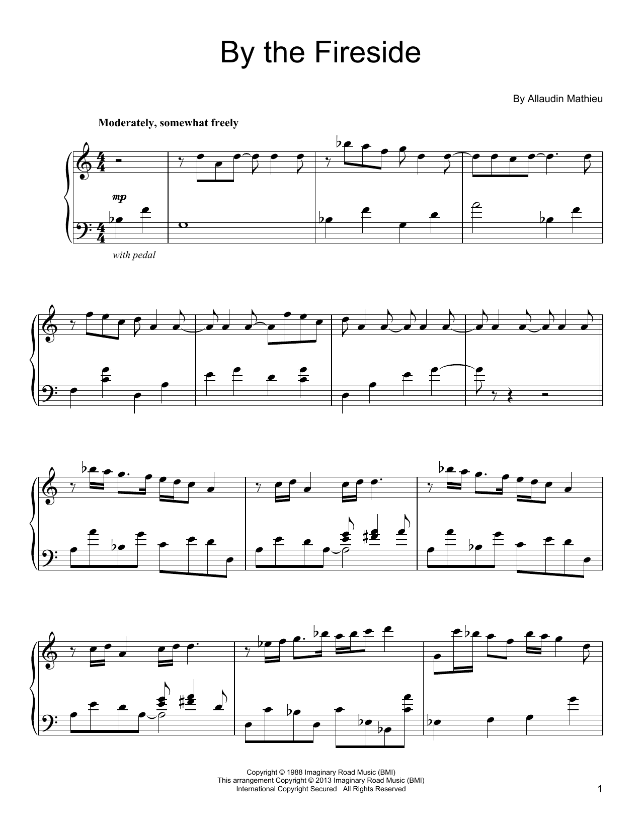 Allaudin Mathieu By The Fireside Sheet Music