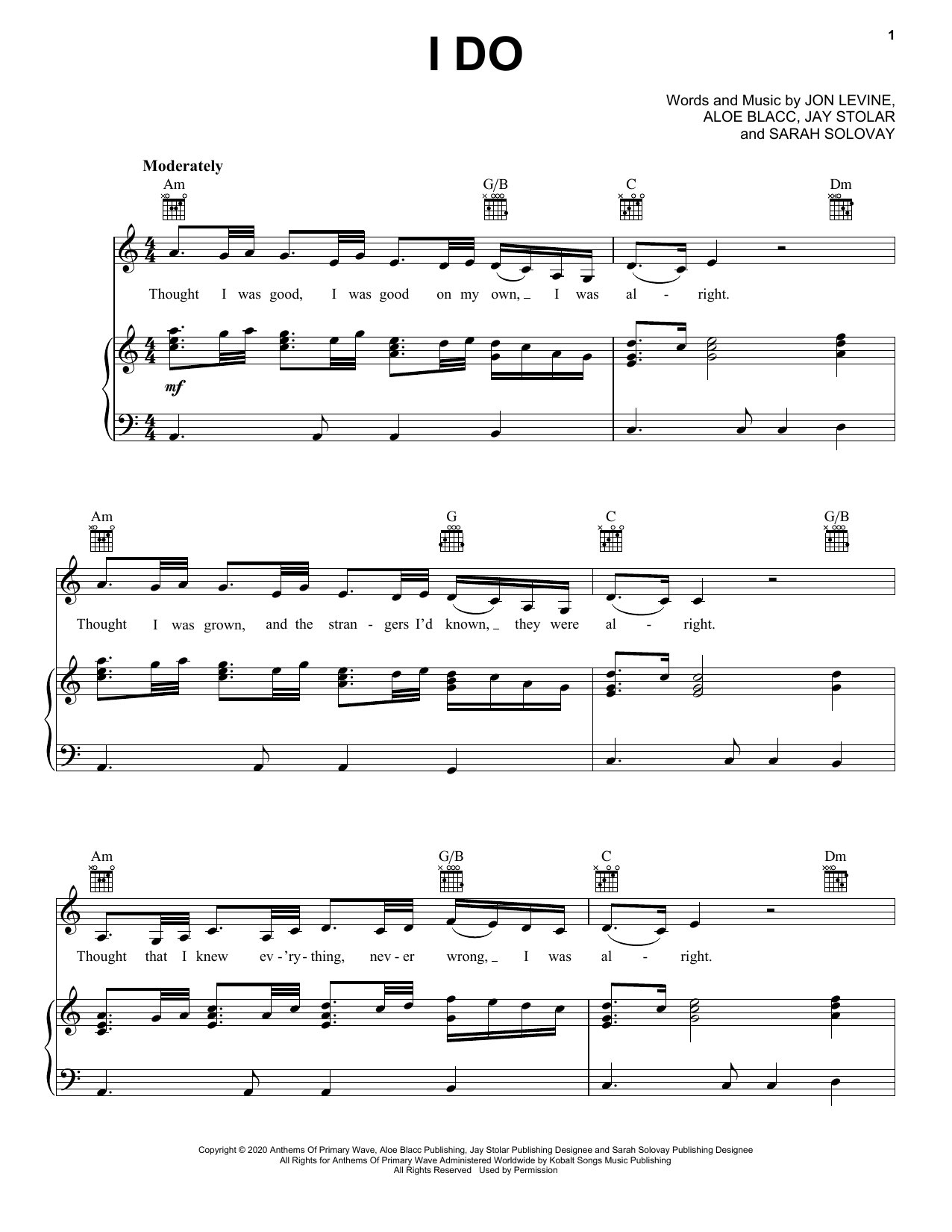 Aloe Blacc I Do Sheet Music