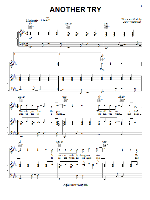 America Another Try Sheet Music