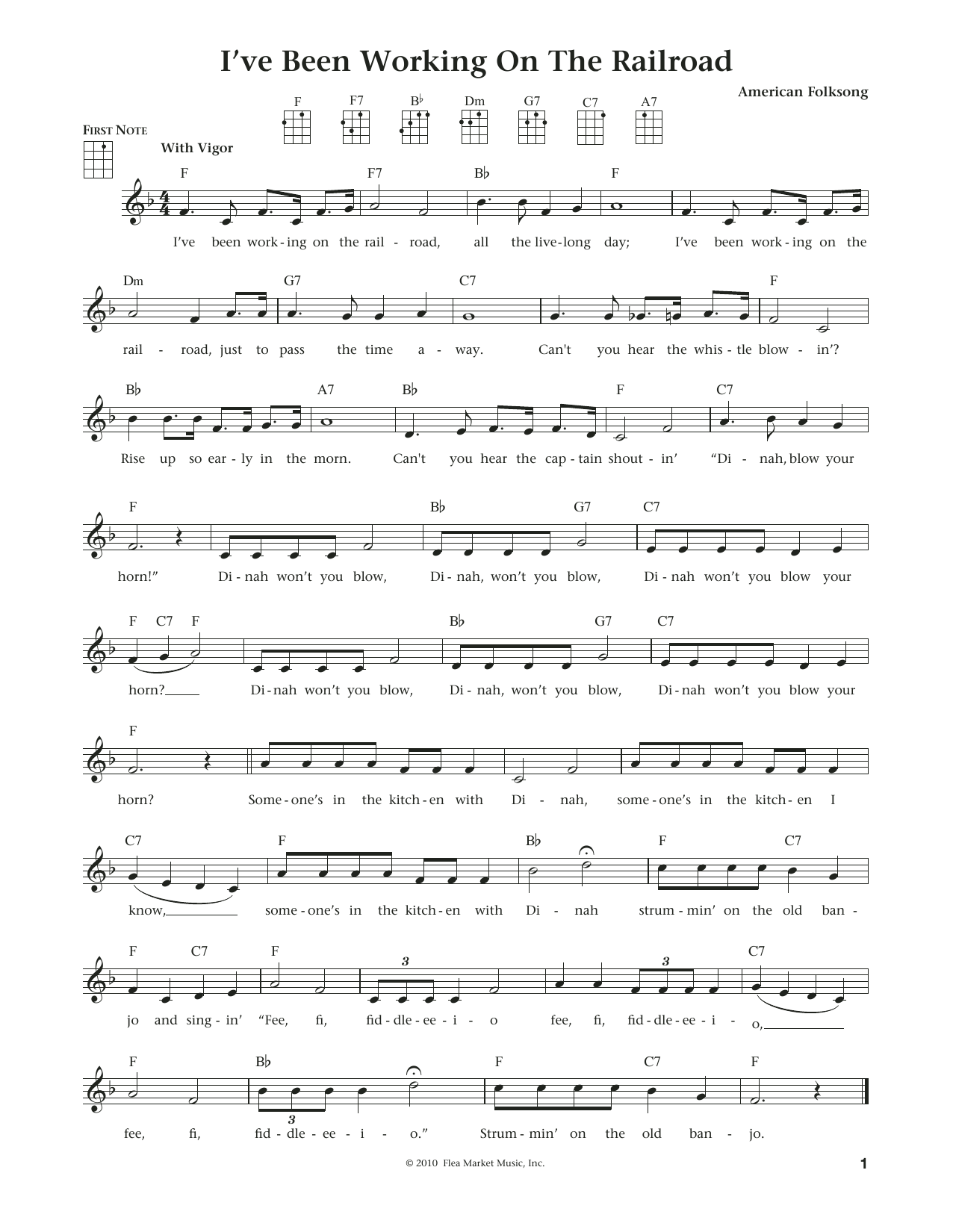 American Folksong I've Been Working On The Railroad (from The Daily Ukulele) (arr. Liz and Jim Bel Sheet Music