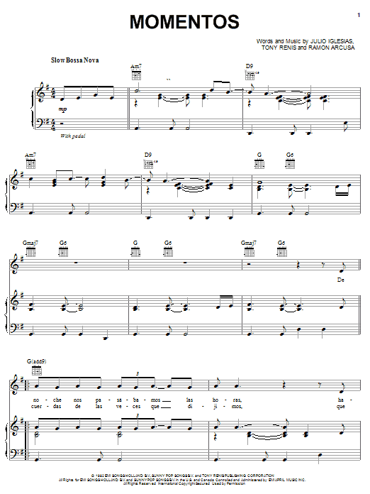 Andrea Bocelli Momentos Sheet Music