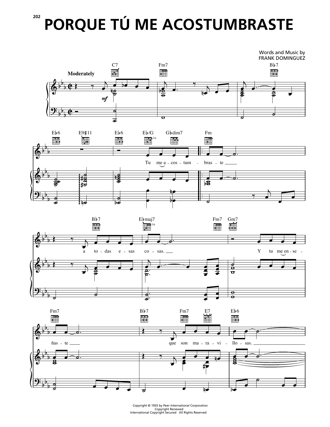 Andrea Bocelli Porque Tu Me Acostumbraste Sheet Music