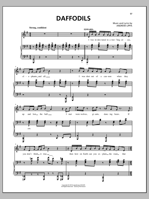 Andrew Lippa Daffodils Sheet Music