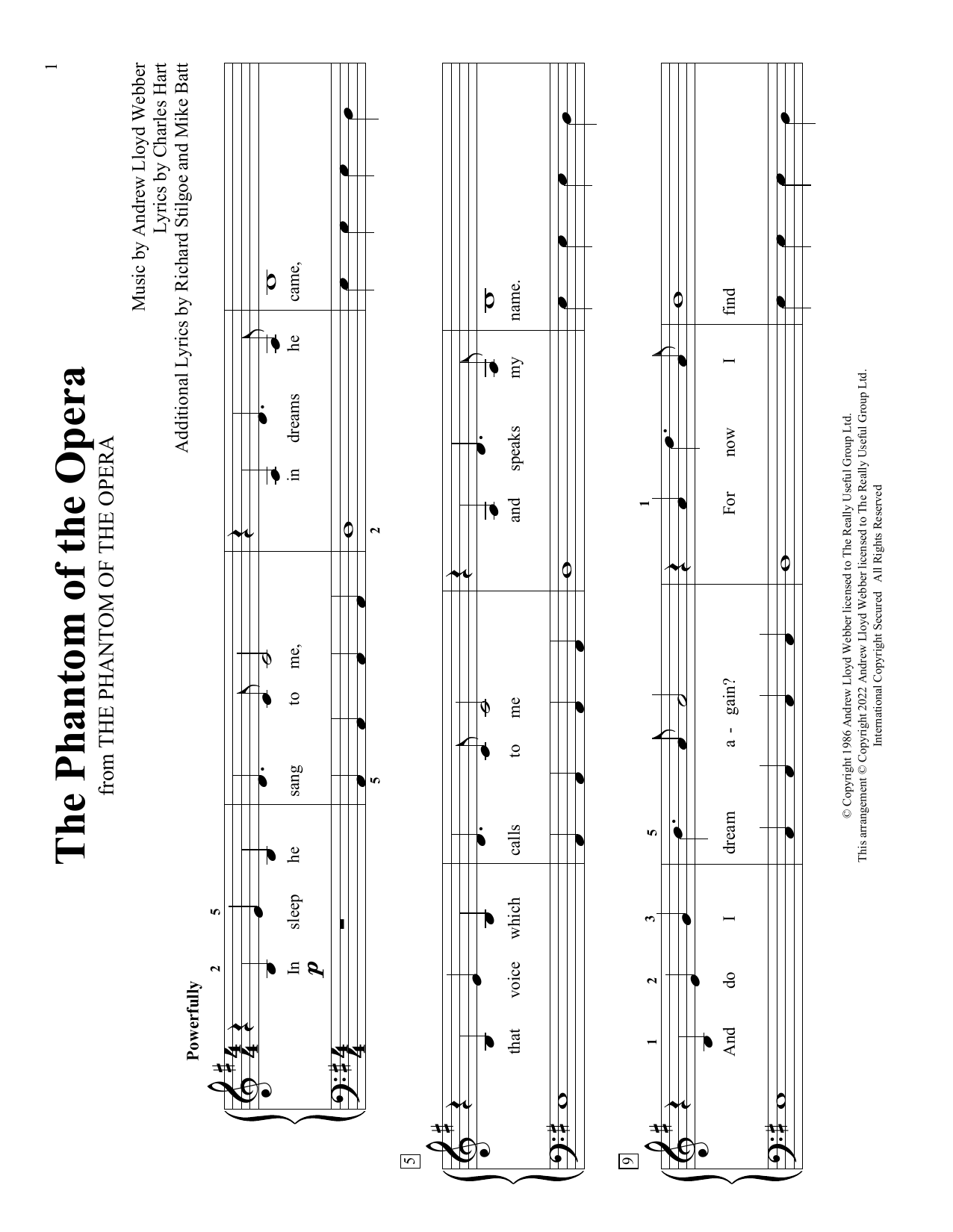 Andrew Lloyd Webber The Phantom Of The Opera (arr. Christopher Hussey) Sheet Music