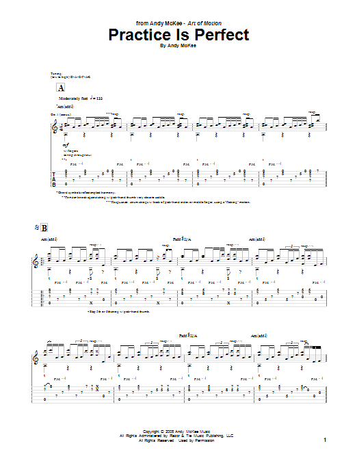 Andy McKee Practice Is Perfect Sheet Music