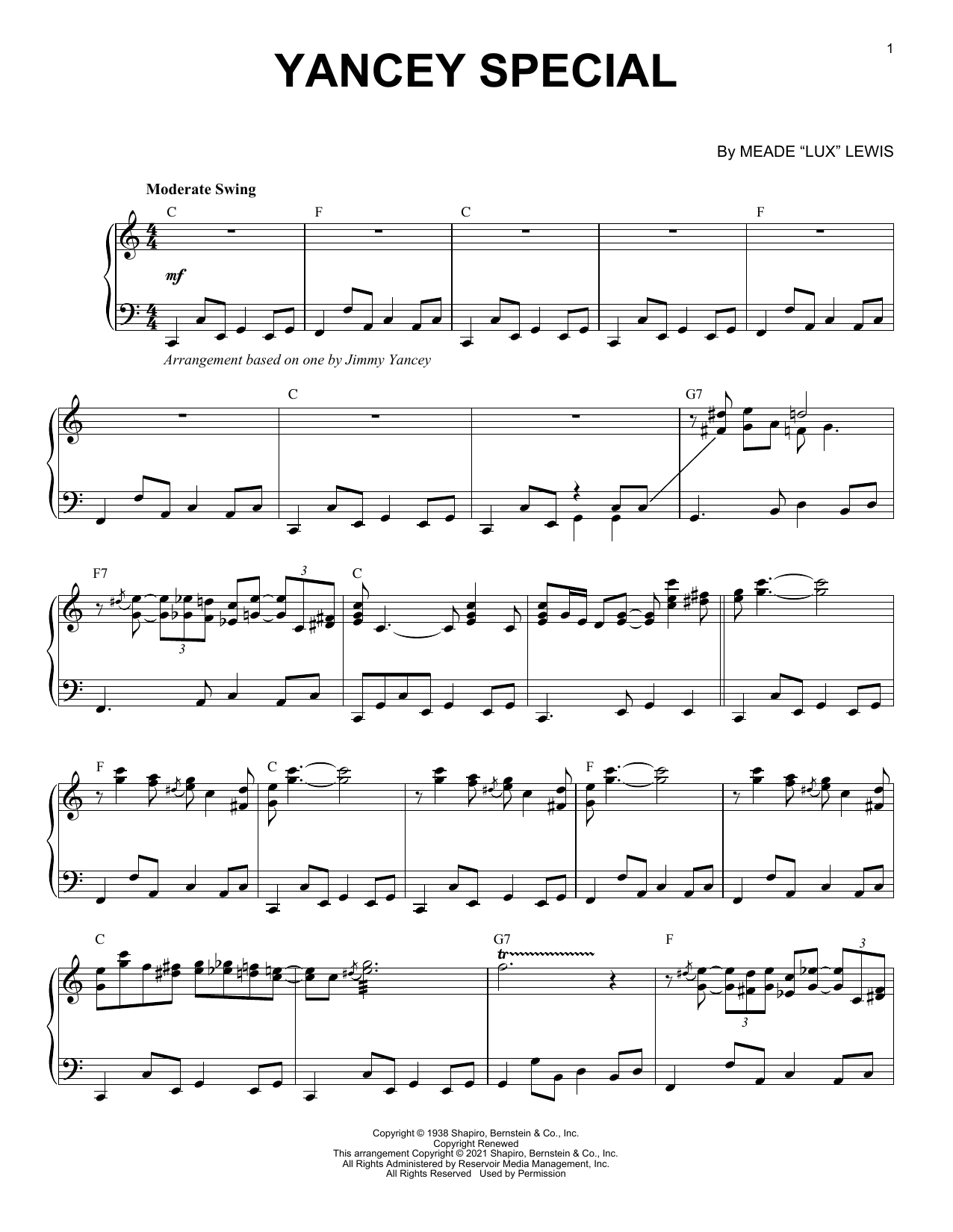 Andy Razaf Yancey Special (arr. Brent Edstrom) Sheet Music