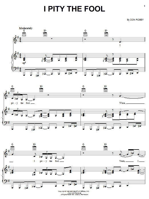 Ann Peebles I Pity The Fool Sheet Music