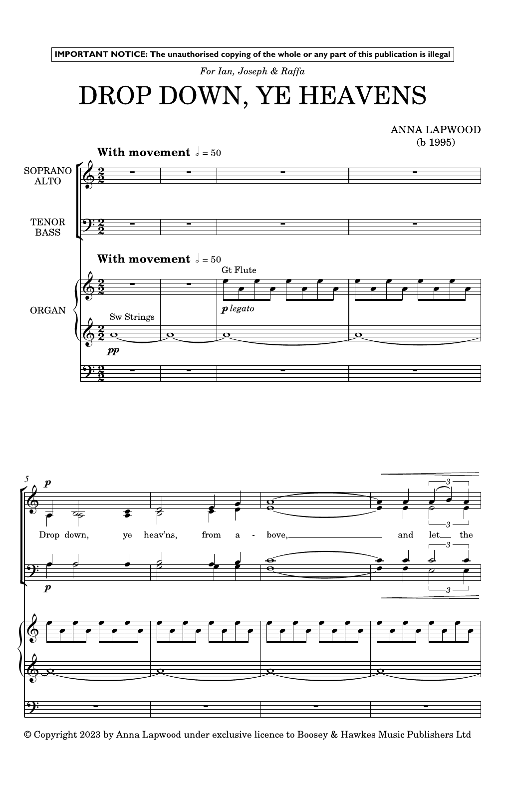 Anna Lapwood Drop Down, Ye Heavens Sheet Music
